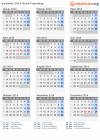 Kalender 2014 mit Ferien und Feiertagen Nord-Tröndelag