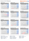 Kalender 2014 mit Ferien und Feiertagen Philippinen