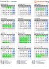 Kalender 2014 mit Ferien und Feiertagen Saarland