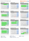 Kalender 2014 mit Ferien und Feiertagen Basel-Land