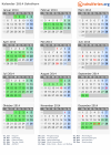 Kalender 2014 mit Ferien und Feiertagen Solothurn