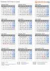 Kalender 2014 mit Ferien und Feiertagen Sierra Leone