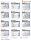 Kalender 2014 mit Ferien und Feiertagen Sudan