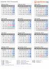 Kalender 2014 mit Ferien und Feiertagen Venezuela