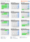 Kalender 2015 mit Ferien und Feiertagen Victoria