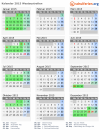 Kalender 2015 mit Ferien und Feiertagen Westaustralien