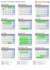 Kalender 2015 mit Ferien und Feiertagen Baden-Württemberg