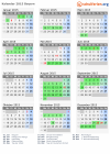 Kalender 2015 mit Ferien und Feiertagen Bayern