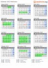 Kalender 2015 mit Ferien und Feiertagen Wallonien