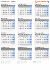 Kalender 2015 mit Ferien und Feiertagen Assens