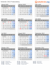 Kalender 2015 mit Ferien und Feiertagen Fredensborg