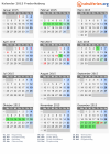 Kalender 2015 mit Ferien und Feiertagen Frederiksberg