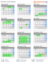 Kalender 2015 mit Ferien und Feiertagen Bremen