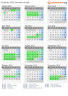 Kalender 2015 mit Ferien und Feiertagen Sachsen-Anhalt