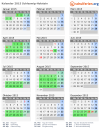 Kalender 2015 mit Ferien und Feiertagen Schleswig-Holstein