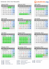 Kalender 2015 mit Ferien und Feiertagen Aix-Marseille