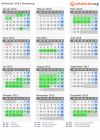 Kalender 2015 mit Ferien und Feiertagen Hamburg