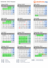 Kalender 2015 mit Ferien und Feiertagen Hessen