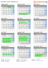 Kalender 2015 mit Ferien und Feiertagen Südholland