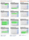 Kalender 2015 mit Ferien und Feiertagen Utrecht (nord)