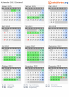 Kalender 2015 mit Ferien und Feiertagen Zeeland