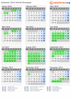Kalender 2015 mit Ferien und Feiertagen Emilia-Romagna