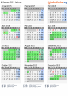 Kalender 2015 mit Ferien und Feiertagen Latium