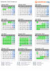 Kalender 2015 mit Ferien und Feiertagen Umbrien