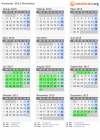 Kalender 2015 mit Ferien und Feiertagen Manitoba