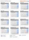 Kalender 2015 mit Ferien und Feiertagen Nova Scotia
