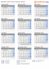 Kalender 2015 mit Ferien und Feiertagen Prince Edward Island