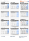 Kalender 2015 mit Ferien und Feiertagen Yukon