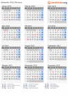 Kalender 2015 mit Ferien und Feiertagen Monaco