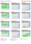 Kalender 2015 mit Ferien und Feiertagen Auckland