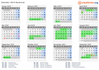 Kalender 2015 mit Ferien und Feiertagen Buskerud