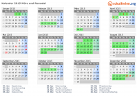 Kalender 2015 mit Ferien und Feiertagen Møre og Romsdal