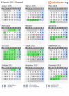 Kalender 2015 mit Ferien und Feiertagen Oppland