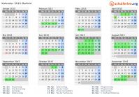 Kalender 2015 mit Ferien und Feiertagen Østfold