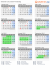 Kalender 2015 mit Ferien und Feiertagen Süd-Tröndelag