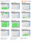 Kalender 2015 mit Ferien und Feiertagen Oppeln