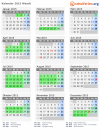 Kalender 2015 mit Ferien und Feiertagen Waadt
