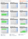 Kalender 2016 mit Ferien und Feiertagen Neusüdwales