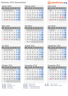 Kalender 2016 mit Ferien und Feiertagen Queensland
