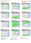 Kalender 2016 mit Ferien und Feiertagen Bayern