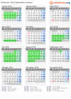 Kalender 2016 mit Ferien und Feiertagen Republika Srpska