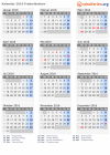Kalender 2016 mit Ferien und Feiertagen Frederikshavn