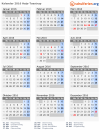 Kalender 2016 mit Ferien und Feiertagen Høje-Taastrup