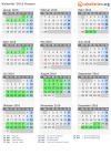 Kalender 2016 mit Ferien und Feiertagen Hessen