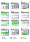 Kalender 2016 mit Ferien und Feiertagen Saarland