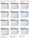 Kalender 2016 mit Ferien und Feiertagen Dominikanische Republik